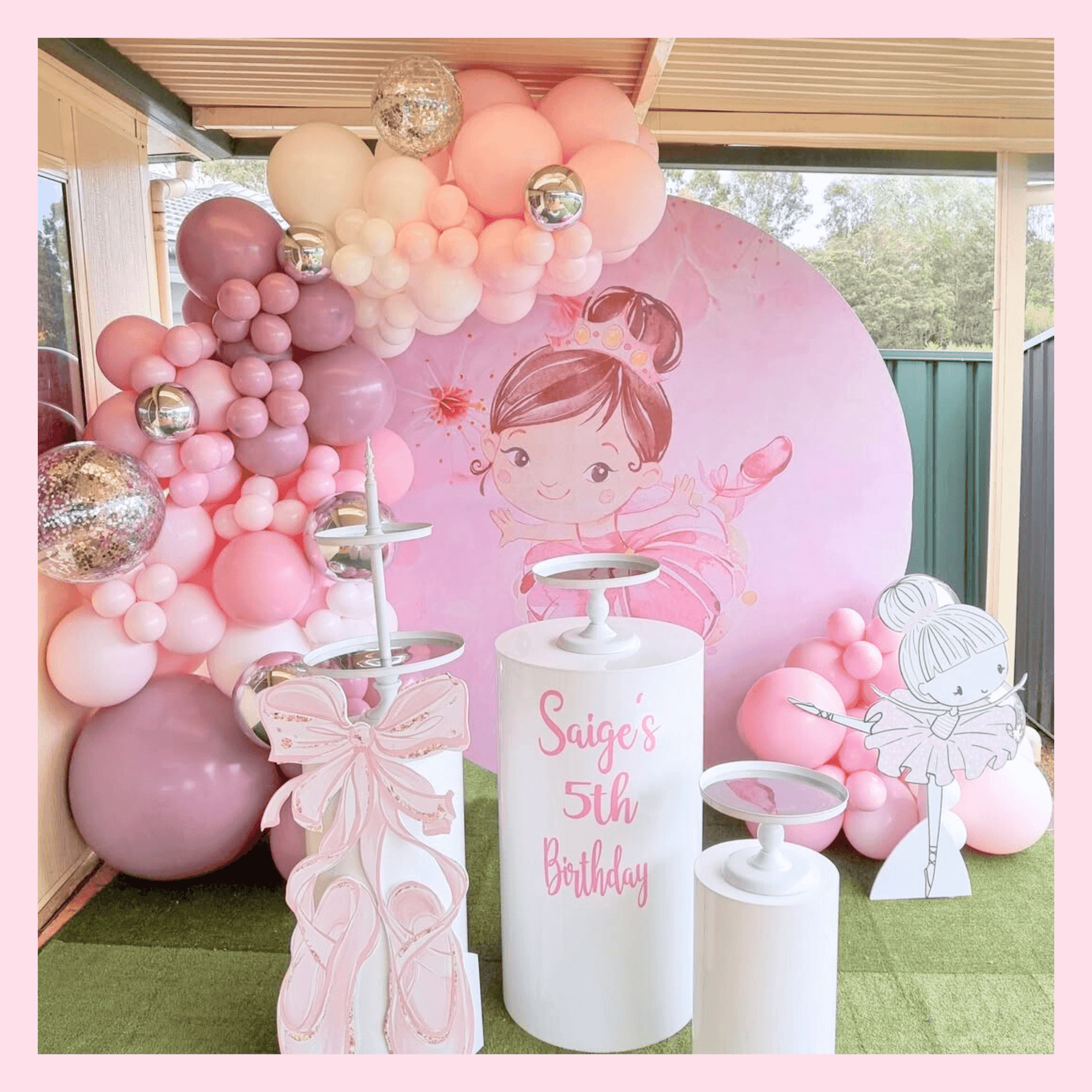 Ballerina Party Event Backdrop | Birthday Fairy – Birthday Fairy ...