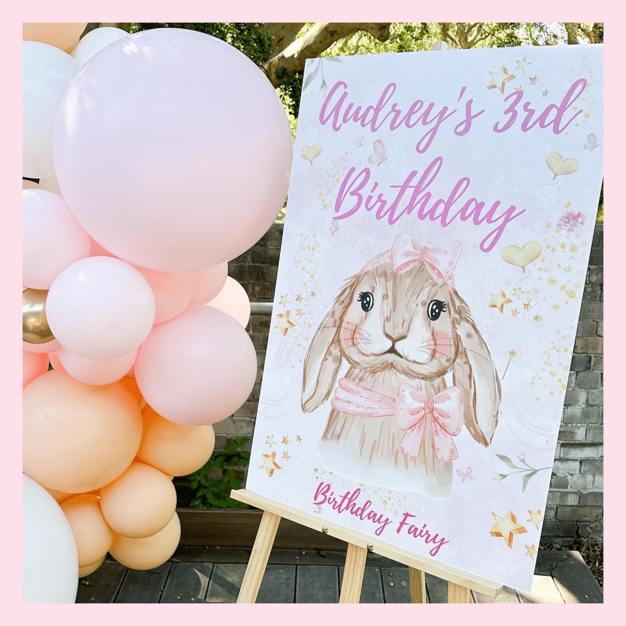 Bunny Themed Party Sign | Birthday Fairy – Birthday Fairy - Australia